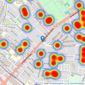 Whitakers - Hull East listings heatmap