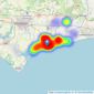 White & Brooks - Bognor Regis listings heatmap