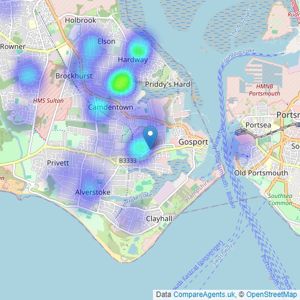 White & Brooks - Gosport listings heatmap