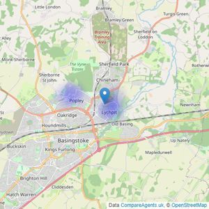 White & Russell - Basingstoke listings heatmap