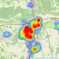 White & Sons - Dorking listings heatmap