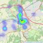 White & Sons - Leatherhead listings heatmap