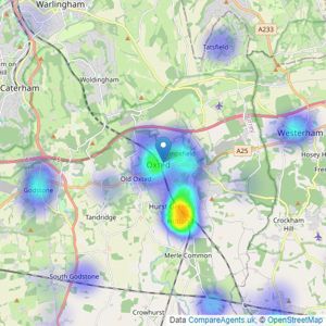 White & Sons - Oxted listings heatmap