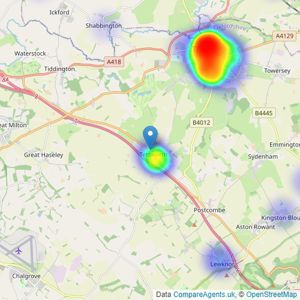 White Lion Residential - Tetsworth listings heatmap