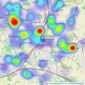 Whitegates - Dewsbury listings heatmap