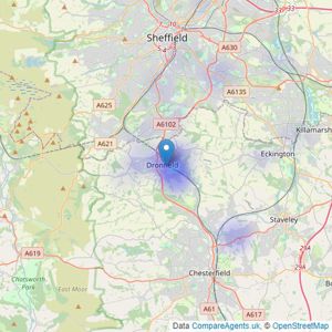 Whitegates - Dronfield listings heatmap