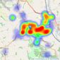 Whitegates - Heanor listings heatmap