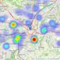 Whitegates - Huddersfield listings heatmap