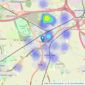 Whitegates - Pontefract listings heatmap