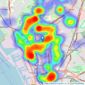 Whitegates - Sefton listings heatmap