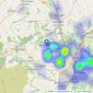 Whitegates - Wrexham listings heatmap