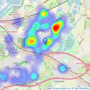 Whiteknights - Reading listings heatmap