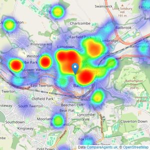 Whiteley Helyar - Bath listings heatmap