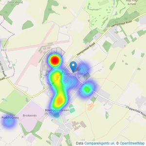 Whitewood Estates - Bovingdon listings heatmap