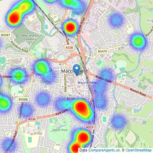 Whittaker & Biggs - Macclesfield listings heatmap