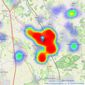 Whittaker & Co - Harpenden listings heatmap