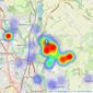 Whittakers Estate Agents - Bolton listings heatmap