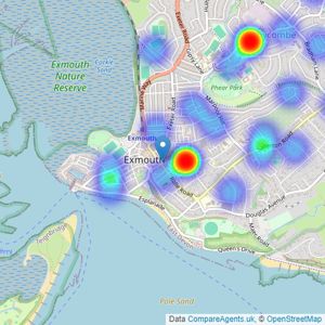 Whitton & Laing - Exmouth listings heatmap