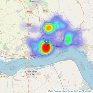 Wigwam Homes - Hull listings heatmap