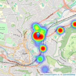 Wild & Lye - Bath listings heatmap