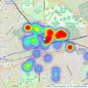 Wilkinson Estate Agents - London listings heatmap