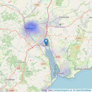 Wilkinson Grant & Co Land &  Investment - Topsham listings heatmap