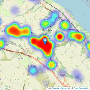 William Gleave - Holywell listings heatmap