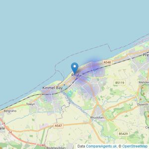 William Gleave - Rhyl listings heatmap