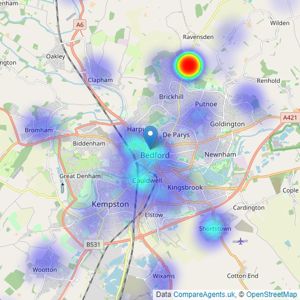 William H. Brown - Bedford listings heatmap