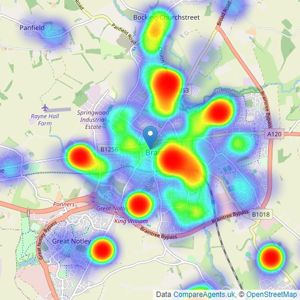 William H. Brown - Braintree listings heatmap