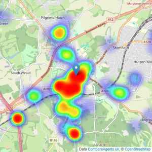 William H. Brown - Brentwood listings heatmap