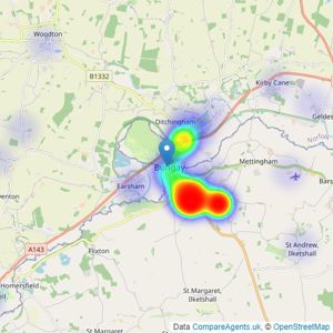 William H. Brown - Bungay listings heatmap