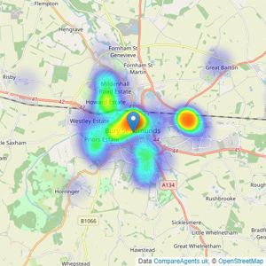 William H. Brown - Bury St. Edmunds listings heatmap