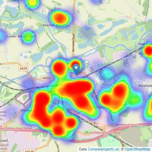 William H. Brown - Castleford listings heatmap