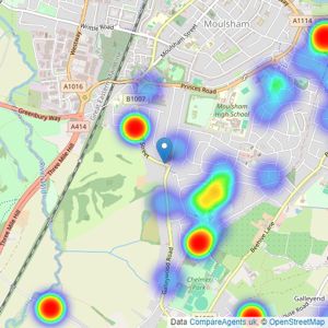 William H. Brown - Chelmsford South listings heatmap