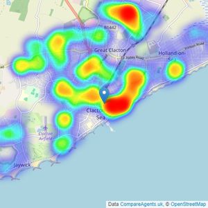 William H. Brown - Clacton On Sea listings heatmap