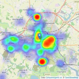 William H. Brown - Colchester listings heatmap