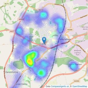 William H. Brown - Corby listings heatmap