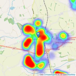 William H. Brown - Dereham listings heatmap