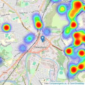 William H. Brown - Dewsbury listings heatmap