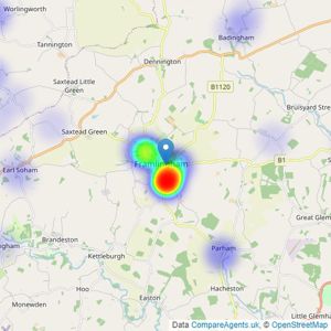 William H. Brown - Framlingham listings heatmap