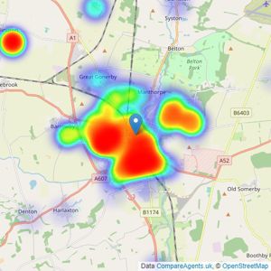 William H. Brown - Grantham listings heatmap