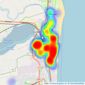 William H. Brown - Great Yarmouth listings heatmap