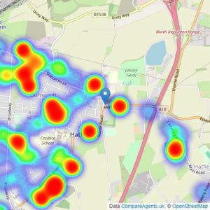 William H. Brown - Hatfield listings heatmap