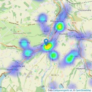 William H. Brown - Holmfirth listings heatmap