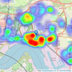 William H. Brown Incorporating Porter Glenny - Grays listings heatmap