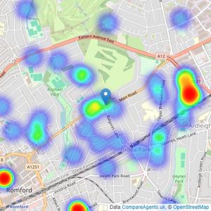 William H. Brown Incorporating Porter Glenny - Romford listings heatmap