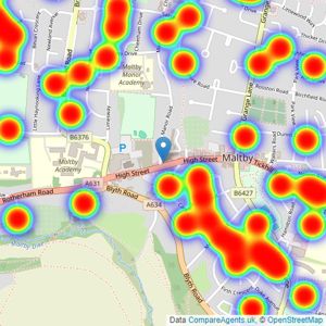 William H. Brown - Maltby listings heatmap