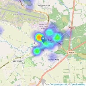 William H. Brown - Mildenhall listings heatmap