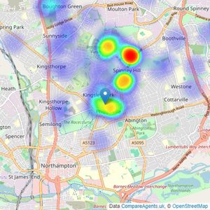 William H. Brown - Northampton North listings heatmap